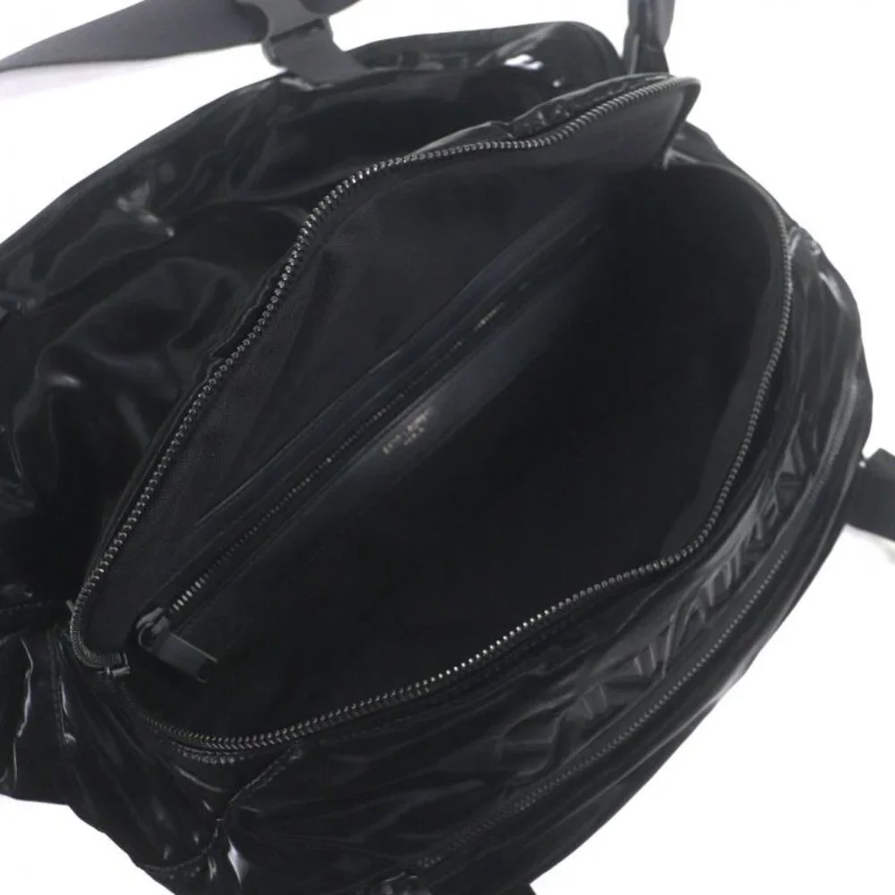 Saint Laurent Paris Nylon Embroidery Belt Bag Black